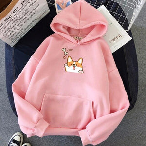 Harajuku Kawaii Corgi Hoodie-Kawaii Dream