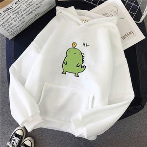 Harajuku Kawaii Cute Dipsy Dinosaur Hoodie-Kawaii Dream