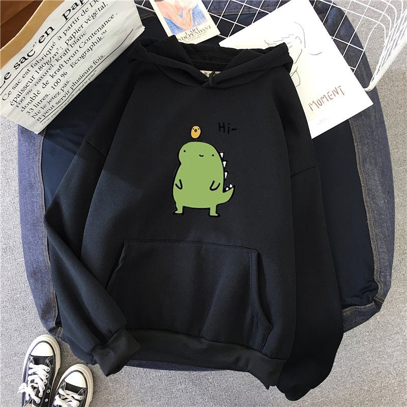 Harajuku Kawaii Cute Dipsy Dinosaur Hoodie-Kawaii Dream