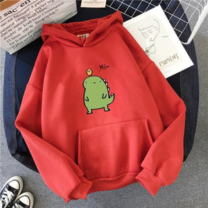 Harajuku Kawaii Cute Dipsy Dinosaur Hoodie-Kawaii Dream