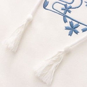 Harajuku Moon Sakura Blue Pink Loose Women's Hoodie-Kawaii Dream