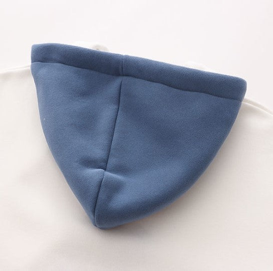 Harajuku Moon Sakura Blue Pink Loose Women's Hoodie-Kawaii Dream