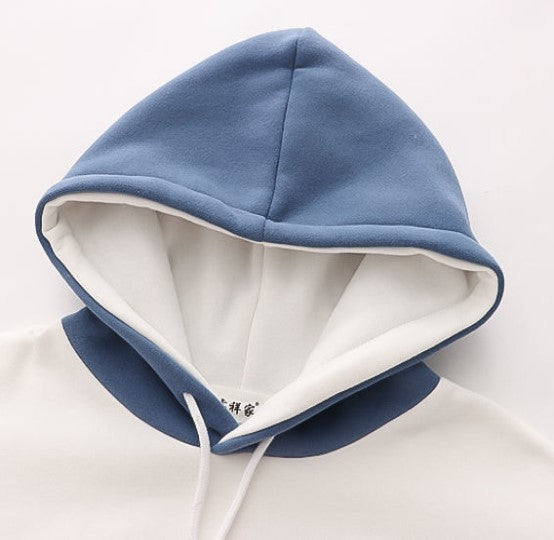 Harajuku Moon Sakura Blue Pink Loose Women's Hoodie-Kawaii Dream