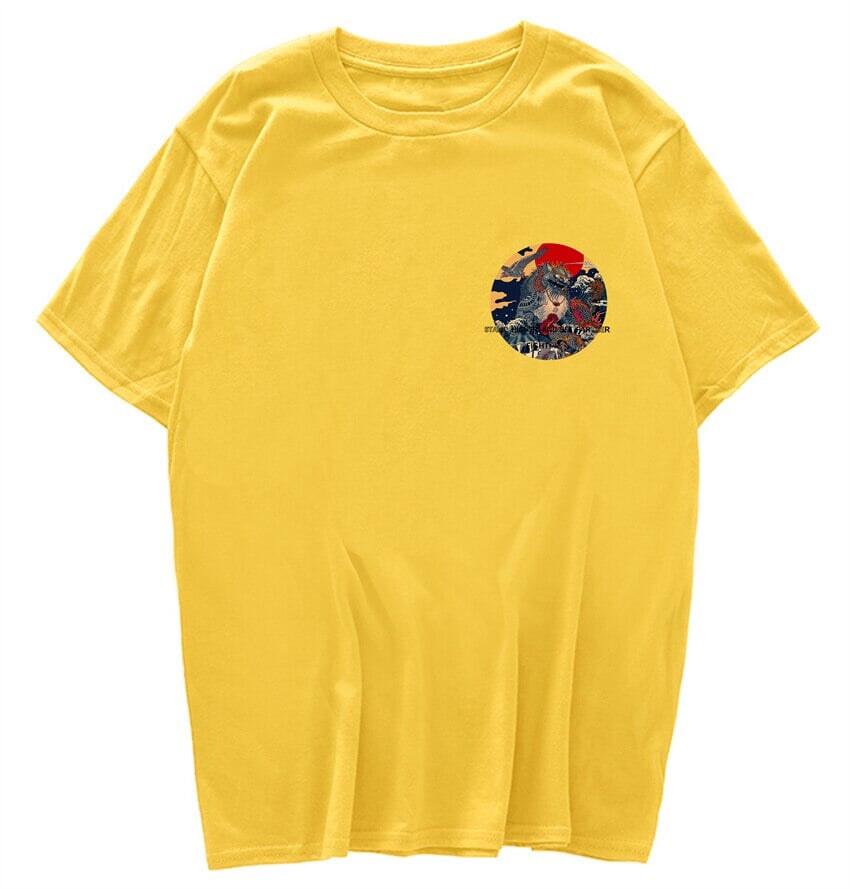 Harajuku Stone Lion Printed Streetwear Unisex Tee-Kawaii Dream