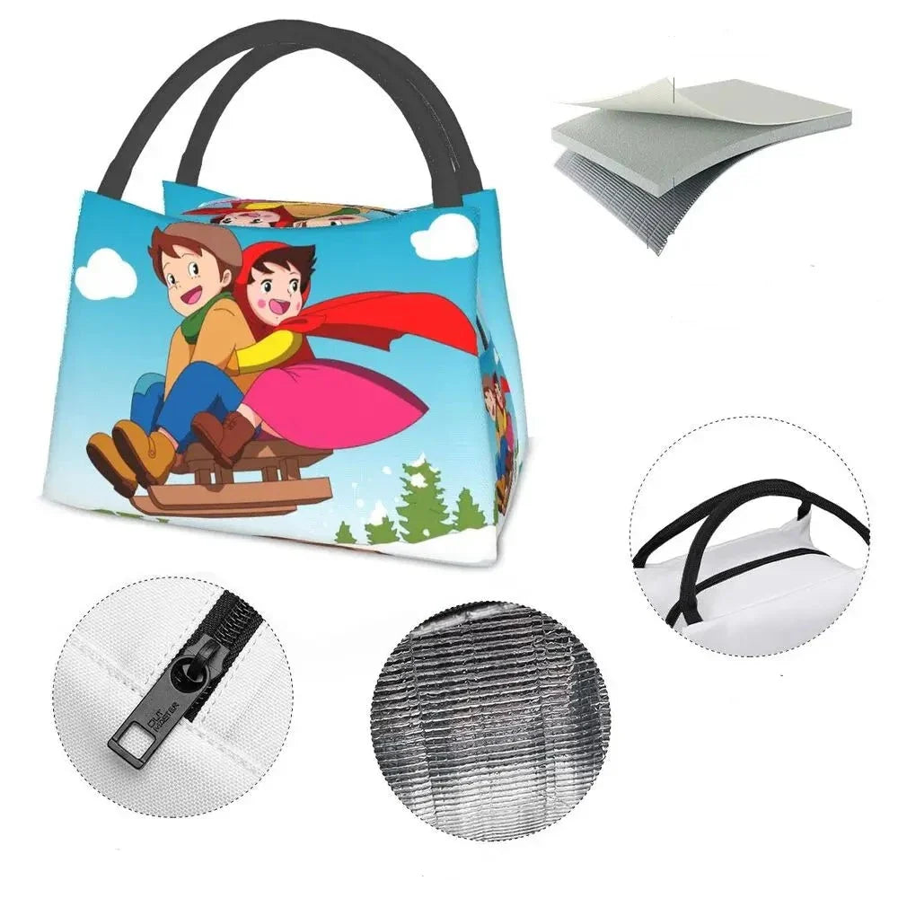 Heidi The Girl From The Alps Snow Cream Insulated Lunch Bags-Kawaii Dream