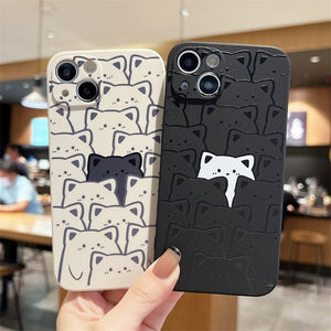 Hide and Seek Cat iPhone Case-Kawaii Dream