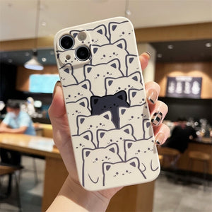 Hide and Seek Cat iPhone Case-Kawaii Dream