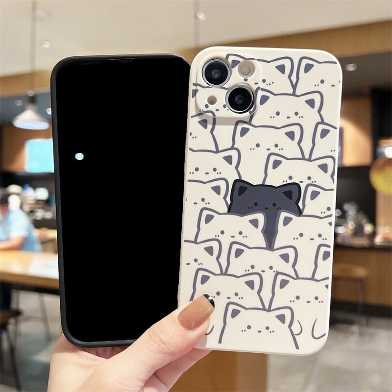 Hide and Seek Cat iPhone Case-Kawaii Dream