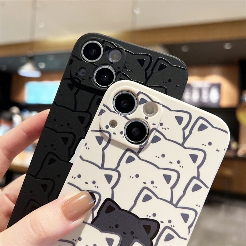Hide and Seek Cat iPhone Case-Kawaii Dream