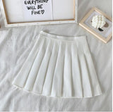 High Waist Cute Simple Pleated Short Light Skirt-Kawaii Dream