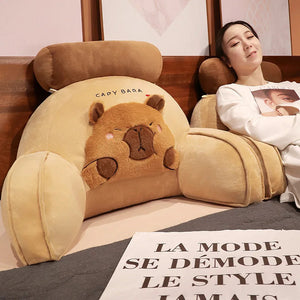 Huge Capybara Cushion Plush Backrest Seat-Kawaii Dream