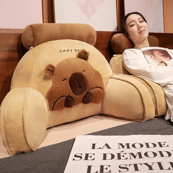 Huge Capybara Cushion Plush Backrest Seat-Kawaii Dream