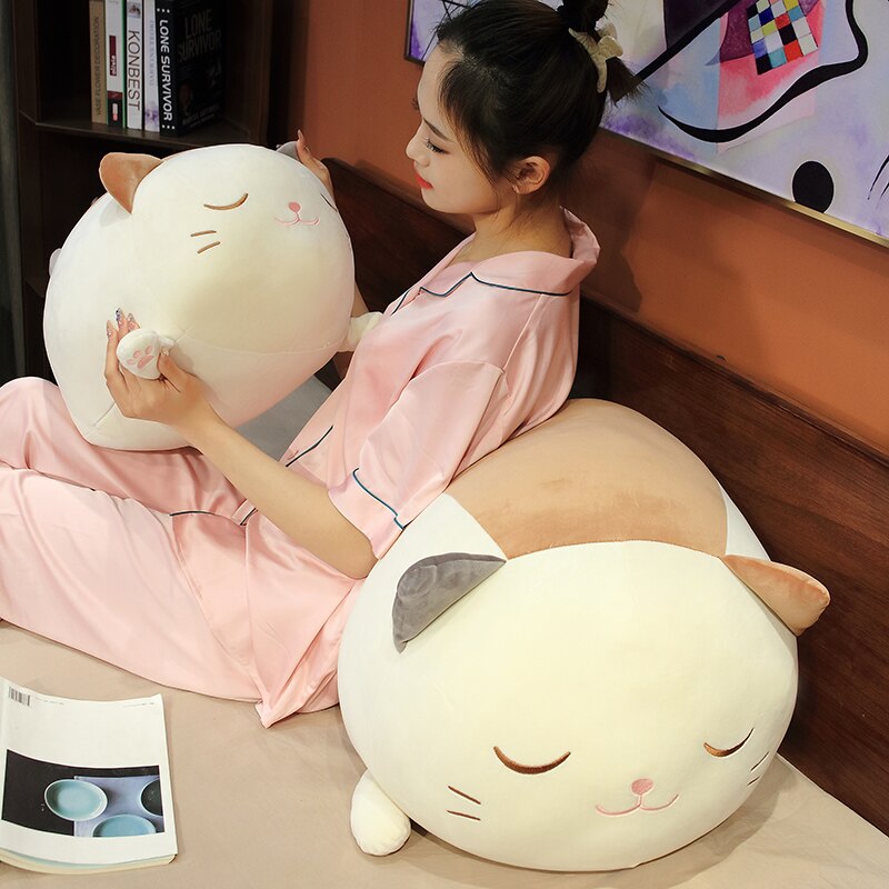 Huge Snuggly Caramel Cat Plush-Kawaii Dream