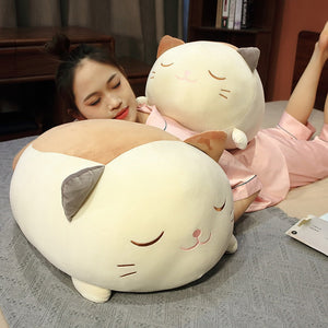Huge Snuggly Caramel Cat Plush-Kawaii Dream