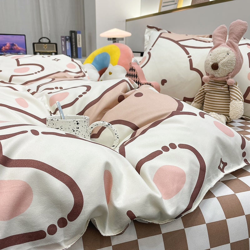 Hundreds of Kawaii Bear Bunny Bedding Set-Kawaii Dream
