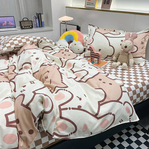Hundreds of Kawaii Bear Bunny Bedding Set-Kawaii Dream