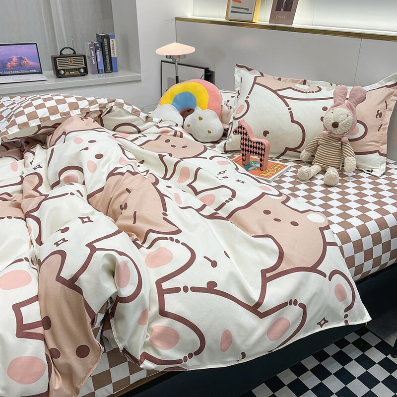 Hundreds of Kawaii Bear Bunny Bedding Set-Kawaii Dream
