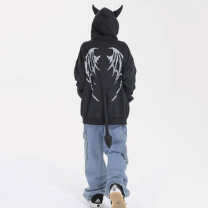 I Am The Devil Gothic Hoodie-Kawaii Dream