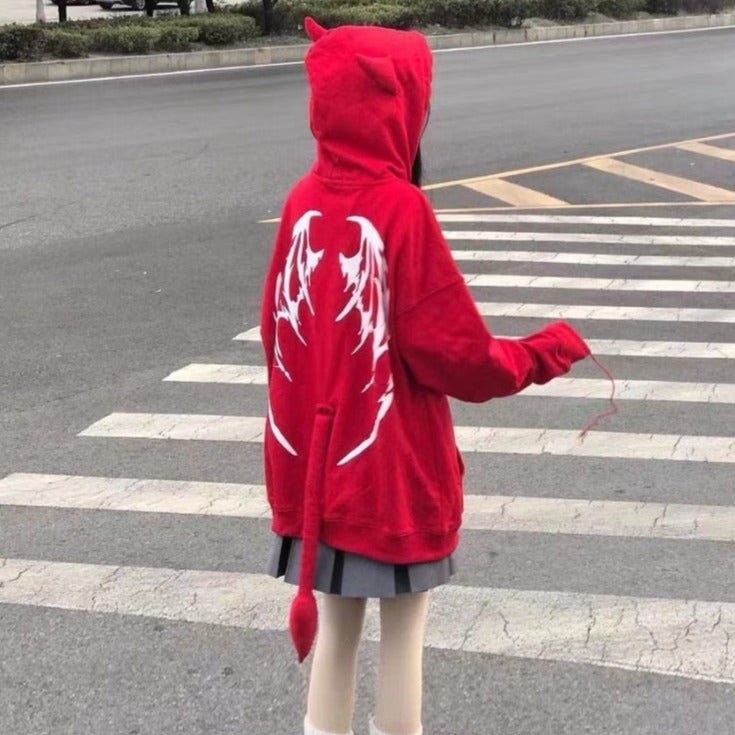 I Am The Devil Gothic Hoodie-Kawaii Dream