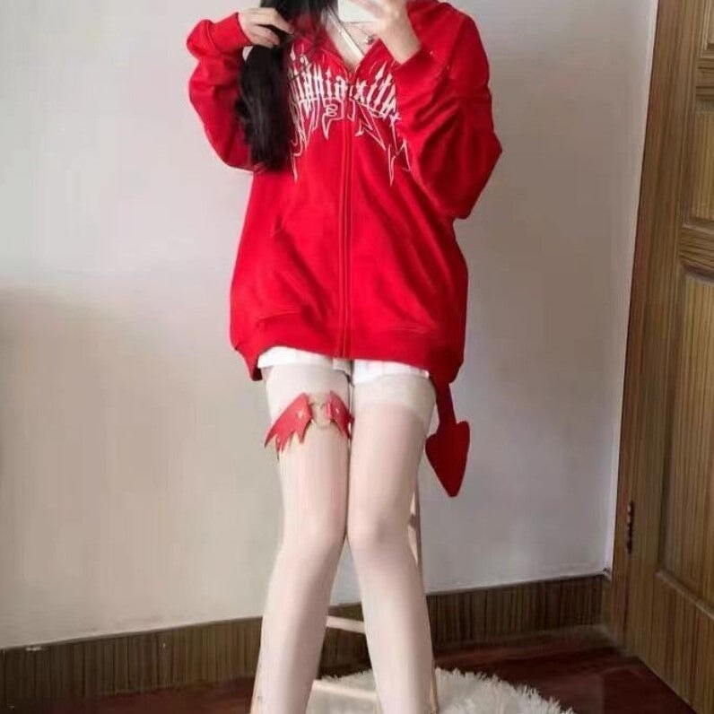 I Am The Devil Gothic Hoodie-Kawaii Dream