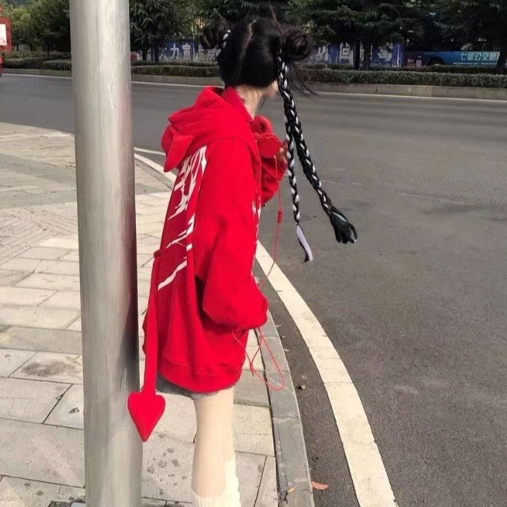 I Am The Devil Gothic Hoodie-Kawaii Dream