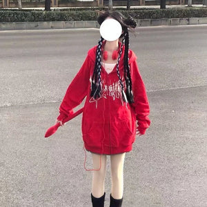 I Am The Devil Gothic Hoodie-Kawaii Dream