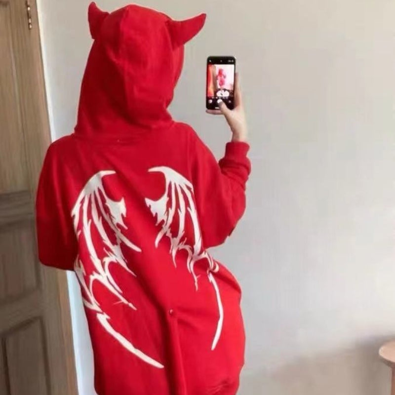 I Am The Devil Gothic Hoodie-Kawaii Dream