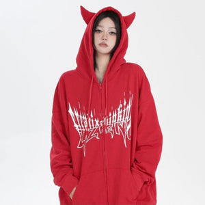I Am The Devil Gothic Hoodie-Kawaii Dream