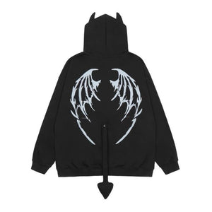 I Am The Devil Gothic Hoodie-Kawaii Dream