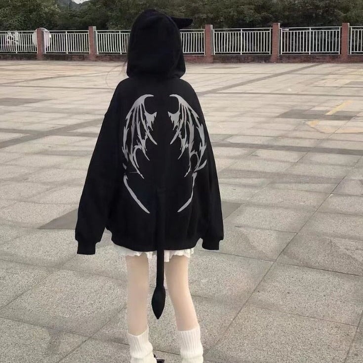 I Am The Devil Gothic Hoodie-Kawaii Dream