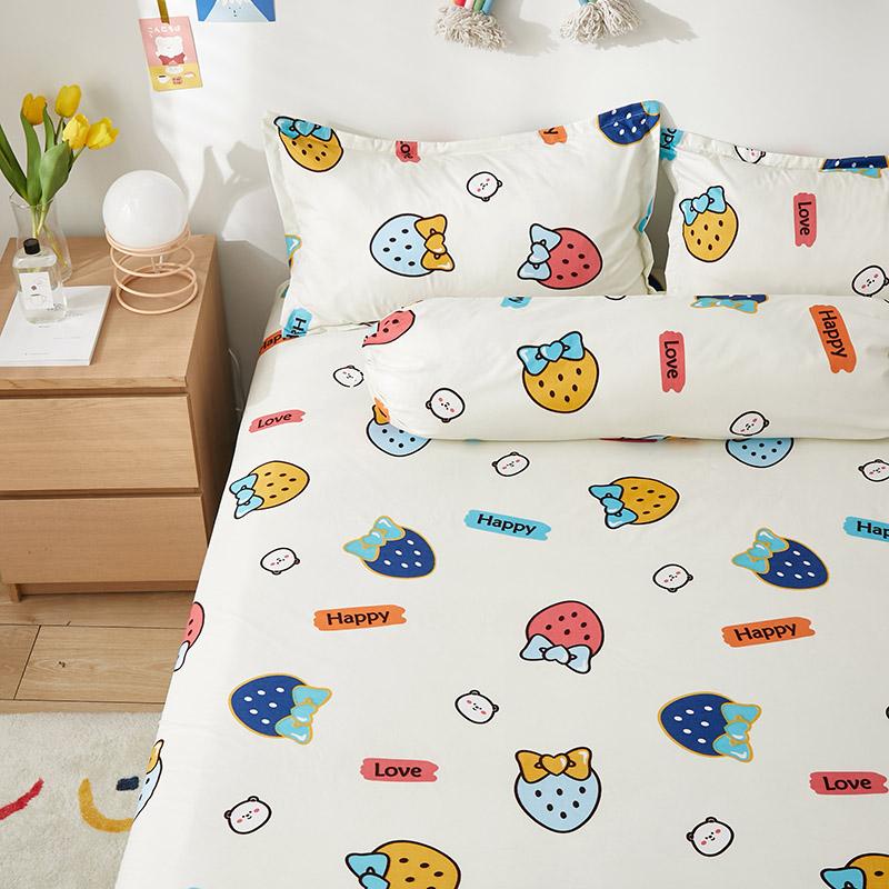 I Love Strawberry Fitted Bedsheet-Kawaii Dream