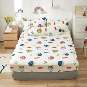 I Love Strawberry Fitted Bedsheet-Kawaii Dream