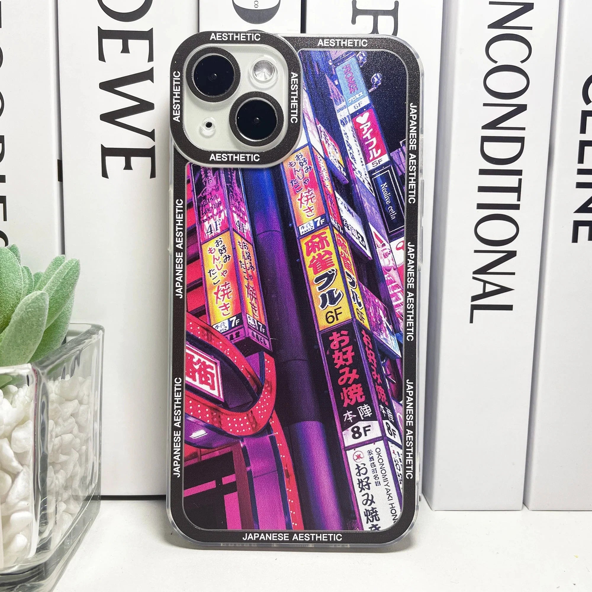 Japanese Aesthetic Tokyo Neon Lights Purple Hues iPhone Case-Kawaii Dream