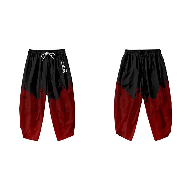 Japanese Anime Asura Blades Men Two-Piece Kimono Yukata Top & Pants Sets-Kawaii Dream