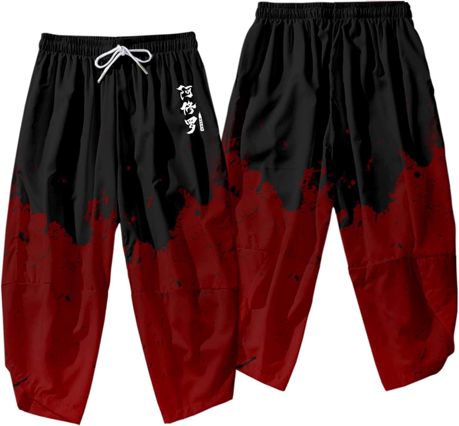 Japanese Anime Asura Blades Men Two-Piece Kimono Yukata Top & Pants Sets-Kawaii Dream