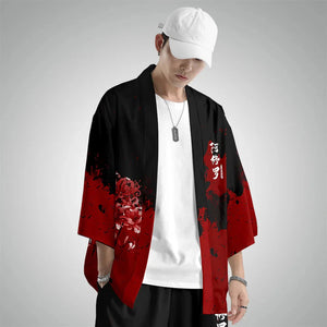 Japanese Anime Asura Blades Men Two-Piece Kimono Yukata Top & Pants Sets-Kawaii Dream