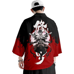 Japanese Anime Asura Blades Men Two-Piece Kimono Yukata Top & Pants Sets-Kawaii Dream