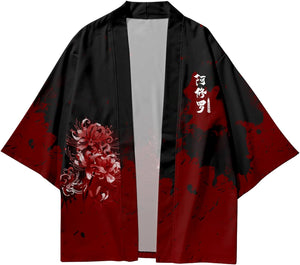 Japanese Anime Asura Blades Men Two-Piece Kimono Yukata Top & Pants Sets-Kawaii Dream
