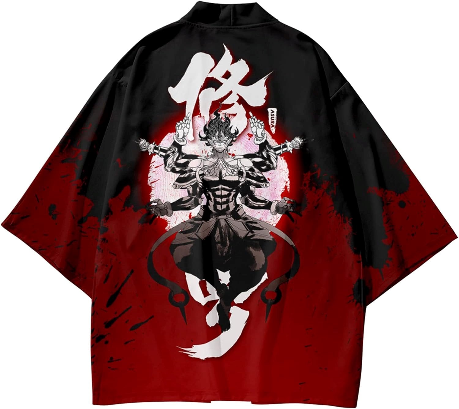 Japanese Anime Asura Blades Men Two-Piece Kimono Yukata Top & Pants Sets-Kawaii Dream