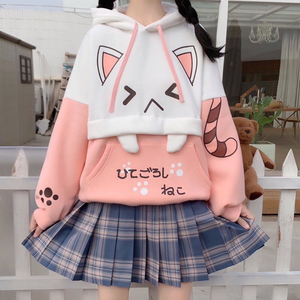 Japanese Anime Cat Hoodie-Kawaii Dream