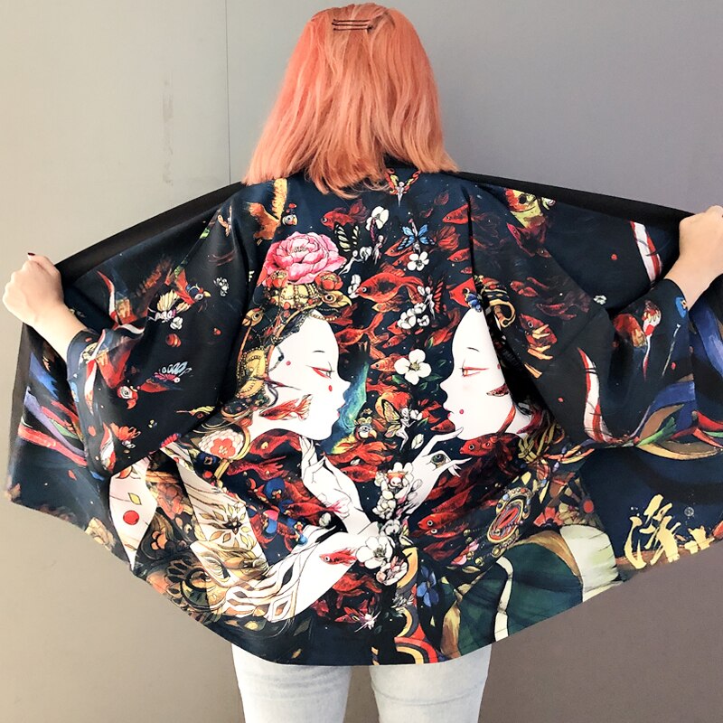 Japanese Art Fancy Kimono Cardigan Robe Short-Kawaii Dream
