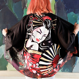 Japanese Art Fancy Kimono Cardigan Robe Short-Kawaii Dream