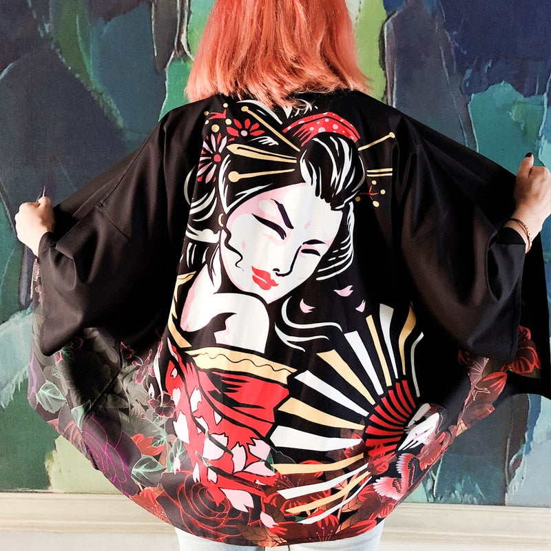 Japanese Art Fancy Kimono Cardigan Robe Short-Kawaii Dream