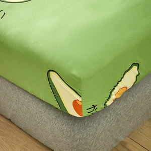 Japanese Avocado Fitted Bedsheets-Kawaii Dream