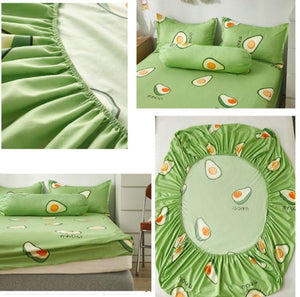 Japanese Avocado Fitted Bedsheets-Kawaii Dream