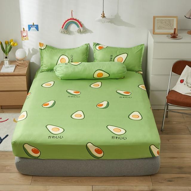 Japanese Avocado Fitted Bedsheets-Kawaii Dream