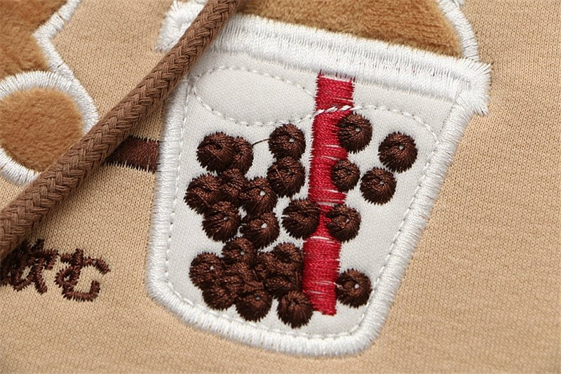 Japanese Bubble Tea Bear Hoodies-Kawaii Dream