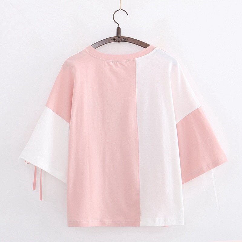 Japanese Bunny Carrot Loose Short-Sleeve Tee-Kawaii Dream