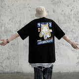 Japanese Cartoon Cat Ramen Oversized Men's Tee Top-Kawaii Dream