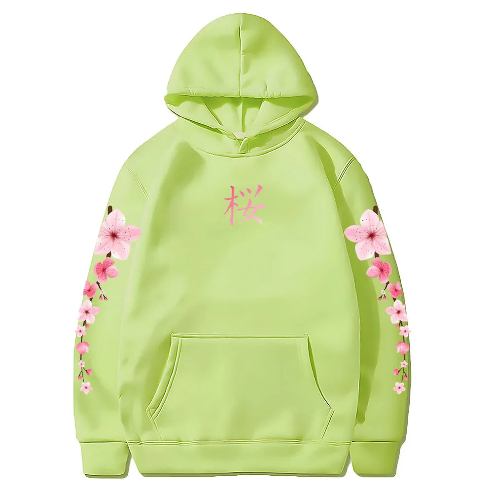 Japanese Cherry Sakura Hoodies Long Sleeve-Kawaii Dream